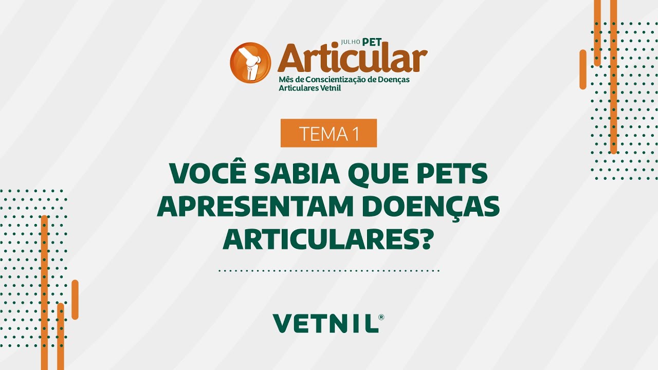 Julho Pet Articular – Tema 1: Você sabia que os pets apresentam Doenças Articulares?