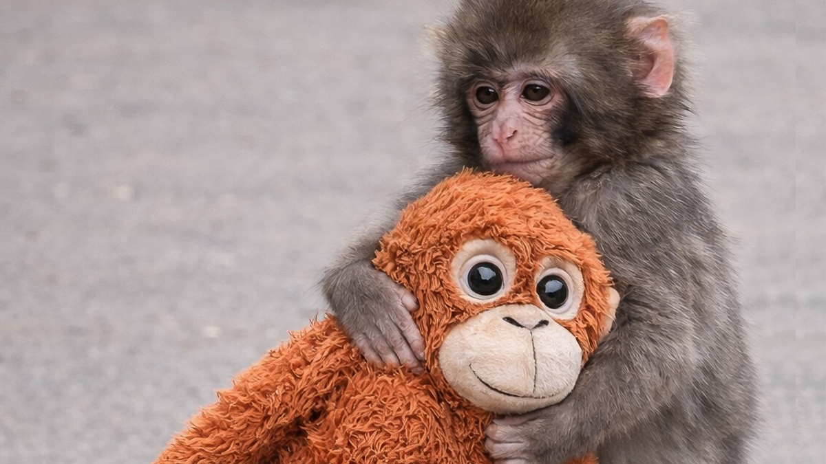 O macaco que abraçava uma pelúcia: o que ele nos ensina sobre senciência animal