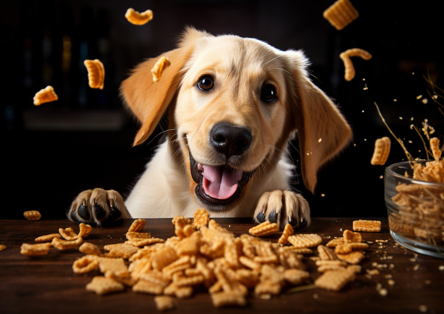 cachorro comendo ração