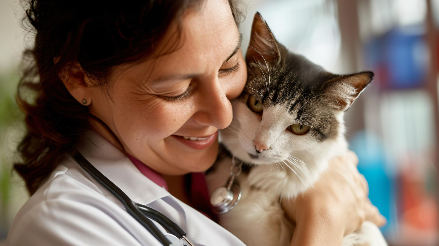 gato e veterinário