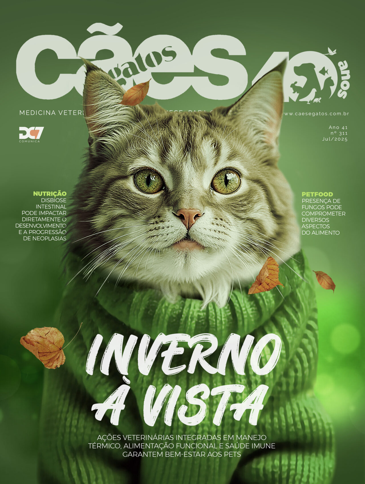 Capa Revista CãeseGatos Edição 311 - Julho 2025