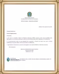 Nota de Agradecimento CFMV