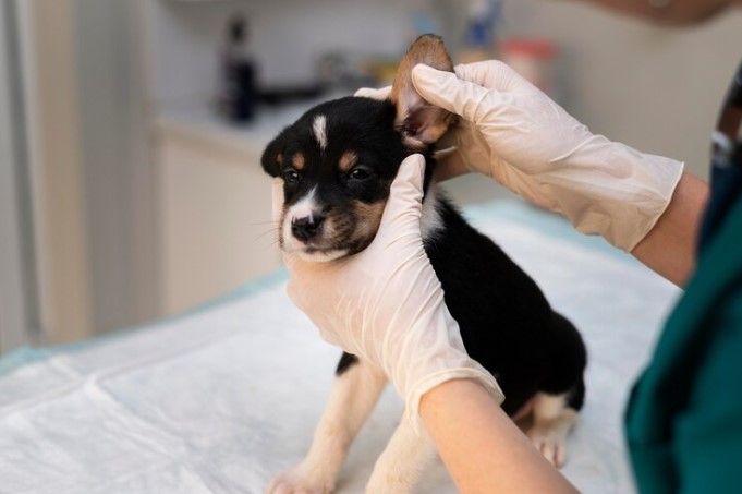 cachorro orelha veterinário