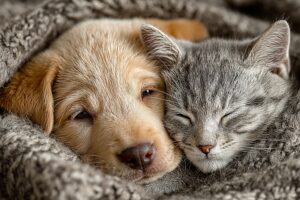 cães e gatos frio