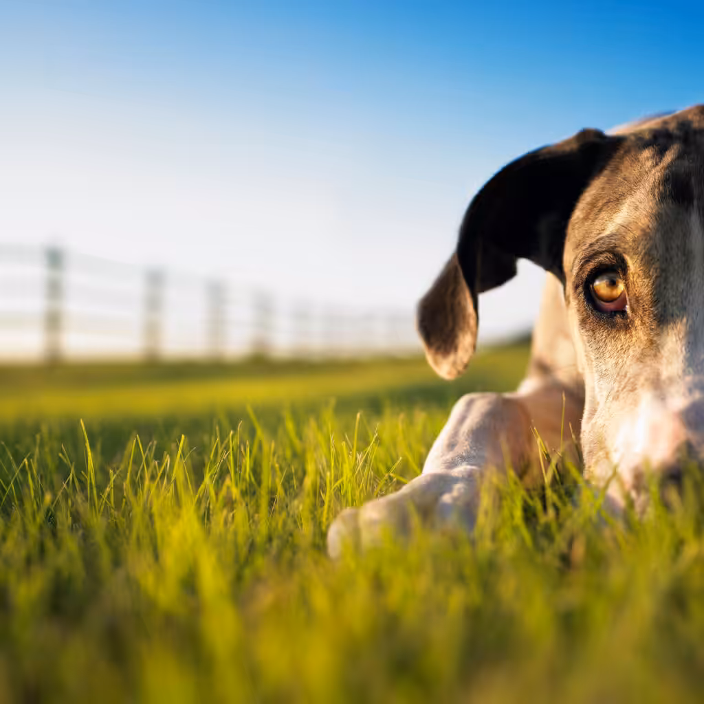 Dog on grass