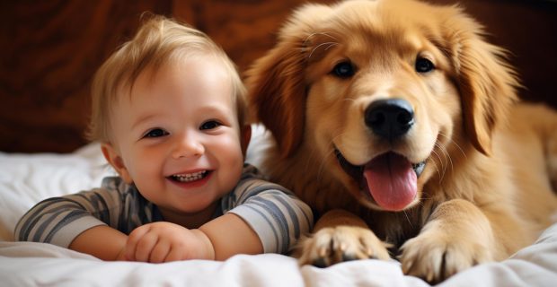 cachorro e bebe