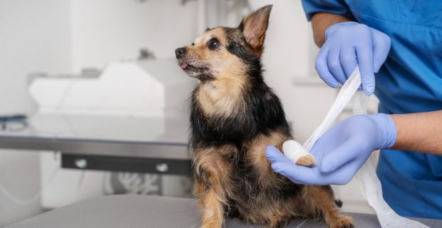 Para ajudar no tratamento de feridas, startup cria biocurativo com pele de cachorro