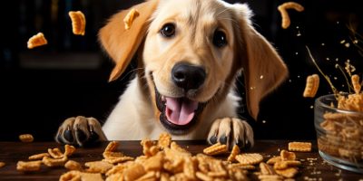 cachorro comendo ração