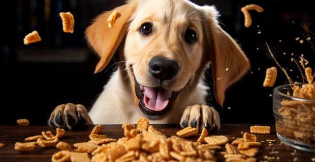 cachorro comendo ração