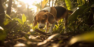 cães farejando