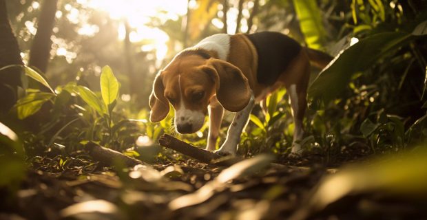 cães farejando