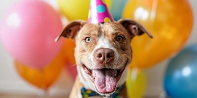 cachorro aniversário