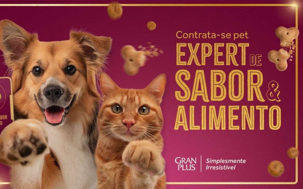 GranPlus abre vagas inéditas para cão e gato e procura pelos novos “experts” de sabor e alimento