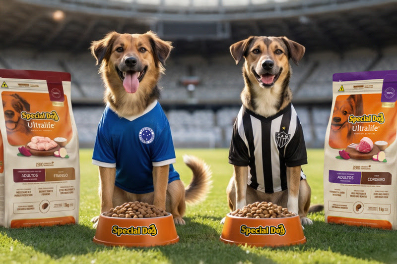Gols no clássico entre Cruzeiro e Atlético-MG viram doação de ração para pets em Minas Gerais